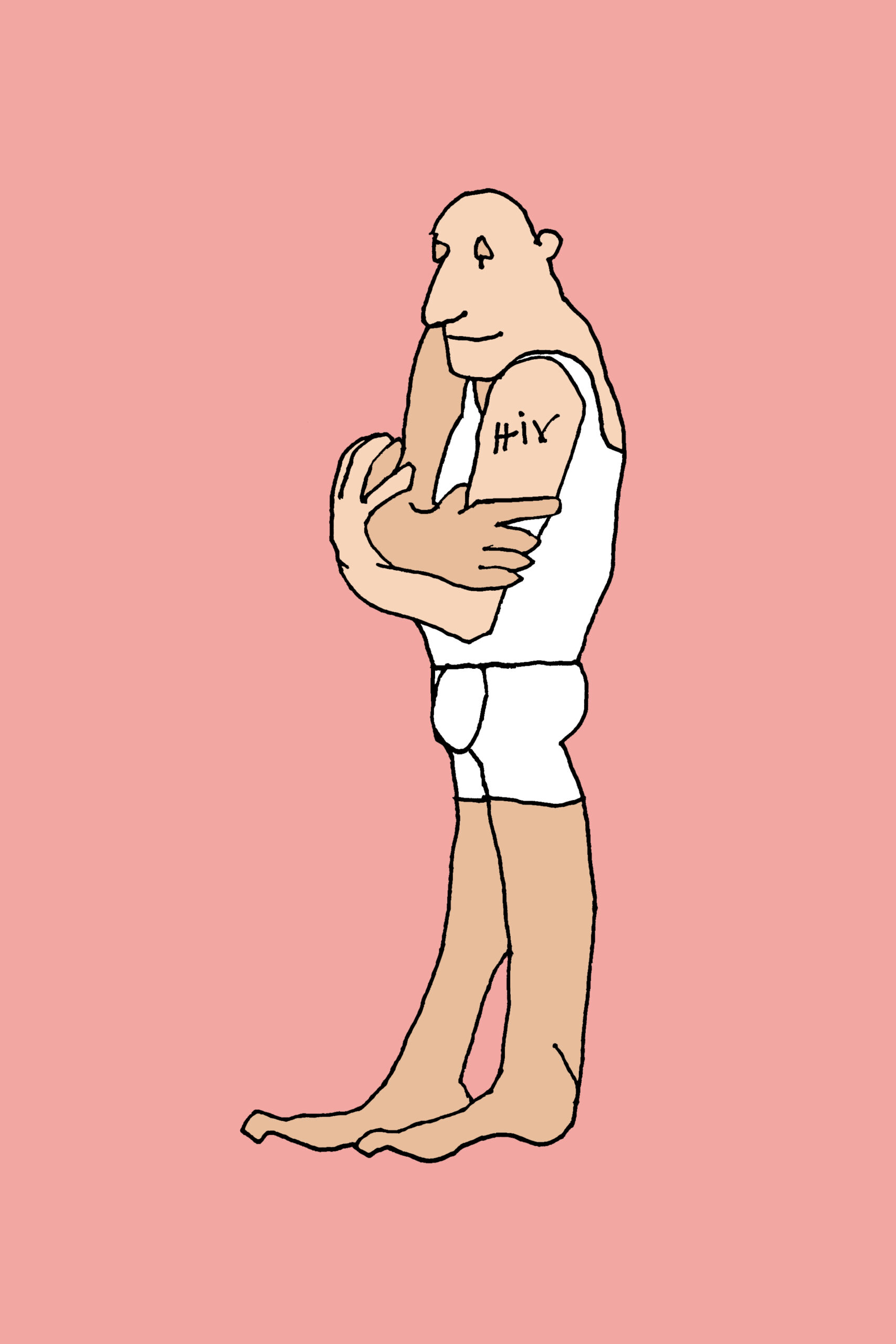 Illustration einer HIV-Infizierten Person