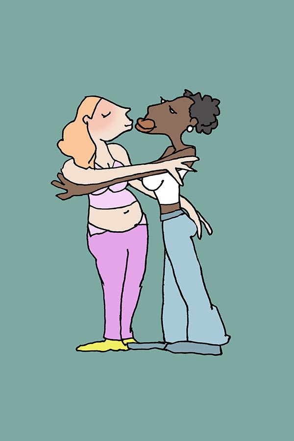 Illustration von einem homosexuellen Paar